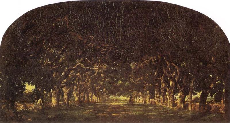 Theodore Rousseau The Chestnut Avenue oil painting image